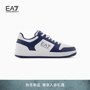 EMPORIO ARMANI/阿瑪尼官方旗艦EA7/新款男女情侶輕戶外休閑運(yùn)動滑板板鞋 U458-藍(lán)色/白色 41.5 ( IT 8 | 41 1/3)