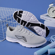 李寧男鞋運動(dòng)鞋新款網(wǎng)面透氣耐磨輕便跑步鞋學(xué)生輕便軟彈休閑運動(dòng)鞋男 靜灰色073 43.5