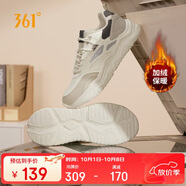 361°運動鞋男秋冬季加絨復(fù)古棉鞋情侶厚底休閑老爹鞋子男672446738-1