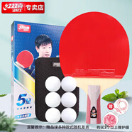 紅雙喜DHS狂飚五星乒乓球拍直拍雙面反膠5層強(qiáng)攻H5006