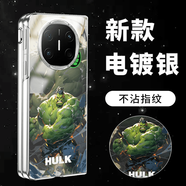 匯凡漫威綠巨人適用【華為MATEX6】創(chuàng)意奢華電鍍玻璃折疊手機(jī)殼 碎石綠巨人浩克-電鍍玻璃折疊殼 華為matex6