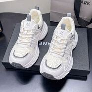 意爾康王子踩屎感網(wǎng)面透氣運動(dòng)鞋女春秋季新款百搭軟底減震輕便阿甘跑步鞋 灰色 38