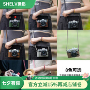 攝侶富士xt5保護套xs20相機包xt30二代xt50皮套x100vi保護套xh2s底座xt20相機套xh2x皮殼xt10牛皮配件 XT50真皮保護套+肩帶（下單聯(lián)系客服備注）