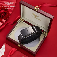 法莎尼亞法萊亞曼尼正品皮帶男款真皮腰帶男士2025新款送男友生日禮物實(shí)用 PD302X實(shí)木禮盒頭層牛皮成熟款老 105cm