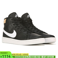 耐克（NIKE）男鞋板鞋高幫鞋皮質(zhì)運動鞋 平底舒適輕便透氣休閑鞋 春夏 92731 Black/White 44 碼=US10