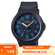 卡西歐（CASIO）手表男小黑表計(jì)時(shí)學(xué)生中高考試手表中性情侶男女石英表MW-240-2B