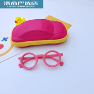 嬰幼兒兒童眼鏡框寶寶玩具卡通硅膠環(huán)保材料可咬無(wú)鏡片折不斷 0116淺玫紅(送眼鏡盒)0-2歲 硅膠