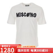 MOSCHINO莫斯奇諾男士字母印花休閑短袖T恤衫ZPA0713 7040禮物 A1001 白色 48