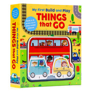 我的第一個可拼搭游戲交通工具 My First Build and Play Things That Go 進口原版玩具書 立體拼搭手工