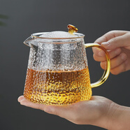 詩米樂玻璃茶壺耐高溫加厚茶水分離家用2025新款高硼硅燒水壺 錘紋壺540ML 901mL(含)-1L(含)