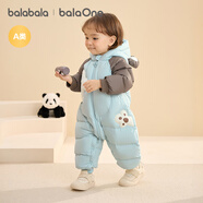 巴拉巴拉balaOne童裝兒童羽絨服連體衣2025冬裝哈衣爬服萌趣208425120204