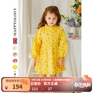 happyology英國女童碎花連衣裙有機棉長(cháng)袖裙子英倫兒童女寶連身裙 梅費爾花園 110 (112cm)