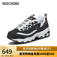 斯凱奇（Skechers）秋冬經(jīng)典熊貓鞋男女同款休閑情侶鞋子 女款/黑色/白色/BKW 37