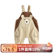 Auro Mesa嬰兒背帶褲ins風(fēng)可愛(ài)卡通熊男女寶寶背帶褲嬰童燈芯絨連體褲子