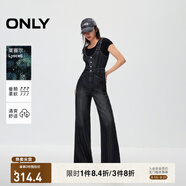 ONLY秋季休閑百搭顯瘦高腰背帶褲牛仔褲女|12437M004 J09 深牛仔灰色 L L標(biāo)準(zhǔn)褲長