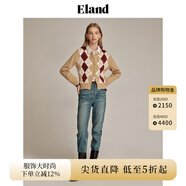 ELAND衣戀針織衫女美拉德風(fēng)中短款羊毛混紡柔軟毛衣上衣 卡其色(35)Beige S 160