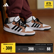 adidas ENTRAP美式校園風(fēng)運(yùn)動(dòng)板鞋少年感復(fù)古籃球鞋男女阿迪達(dá)斯 白色/黑色/土褐色   42