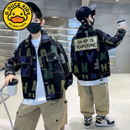 G.DUCKKIDS小黃鴨男童春秋裝牛仔外套中大童春秋款兒童衣服春季男孩炸街潮牌 KP春秋牛仔外套 160 適合身高150cm左右