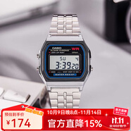 卡西歐（CASIO）手表復(fù)古小方塊 時尚休閑小方表防水運動學(xué)生表 初高中生 A159WA-N1D