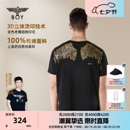 BOY LONDON潮牌短袖男女同款寬松休閑黑色T恤N01918 N01918 L/此款偏大，建議拍小一碼