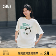 森馬短袖T恤女中長(cháng)款可愛(ài)熊貓印花夏寬松顯瘦上衣101324100068
