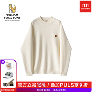William fox&sons威廉?？怂鼓醒b東方簡奢風德國拜耳科技德絨紅外fa熱中領(lǐng)針織衫男 象牙白 S /46