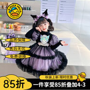 G.DUCKKIDS庫洛米衣服女童兒童連衣裙夏季洛麗塔公主裙生日裙子春秋圣誕服裝 單件黑色連衣裙【春秋款】 120 建議身高110-120cm6-7歲