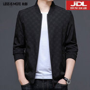 LESS IS MORE利郎男裝夾克衫男士春秋季新款薄款棒球領(lǐng)商務(wù)休閑時(shí)尚外套男 黑色 L 175 【建議120-135斤】