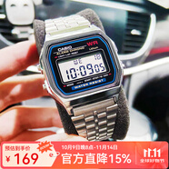 卡西歐（CASIO）手表 小春同款 情侶經(jīng)典復古小方塊 時尚學生表小金表 A159W-N1D