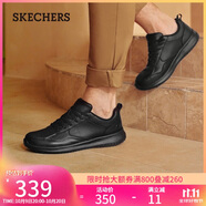 斯凱奇（Skechers）男士皮鞋秋季商務(wù)男鞋高檔休閑鞋軟底通勤板鞋210835
