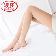 浪莎（LangSha）打底褲九分褲外穿春秋季高腰顯瘦保暖無(wú)縫一體彈力褲 膚色 九分薄絨褲 1條 均碼 建議80至145斤
