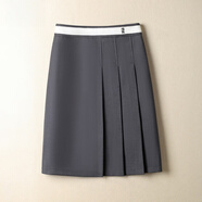 Khwfjas國際一線(xiàn)品牌百褶裙半身裙女2025秋季新款高腰a字裙顯瘦包臀裙 灰色 -西裝 M /27 推薦95-105斤