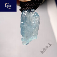 恒久葉海藍寶吊墜原石女隨形冰種糯種海寶藍項鏈男藍色衣鏈 冰藍原石吊墜T400(一物一圖).&