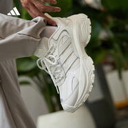 adidas明星同款下班鞋SHADOW FEVER緩震防滑厚底老爹鞋阿迪達斯   亮白/漢玉白/金屬銀(推薦女生選小半碼)   42