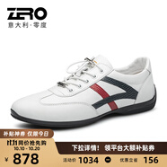 零度Zero男士休閑鞋2025新款舒適男鞋免系帶百搭低幫運動慢跑鞋男 白色 39 【皮鞋尺碼】