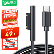 畢亞茲 微軟Surface充電器線適用laptop/book/Pro7/6/5/4GO平板電腦PD電源適配器Type-C轉磁吸快充線