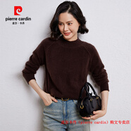 皮爾卡丹（pierre cardin）品牌高檔輕奢雙股加厚半高領(lǐng)羊毛衫女秋冬純羊毛2024寬松毛衣女打 品牌高端新品-深咖色 XL