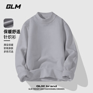 GLM毛衣男士秋冬季半高領(lǐng)潮流休閑百搭純色保暖針織衫打底衫
