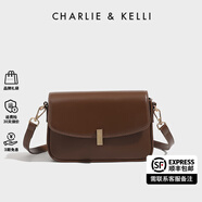 CHARLIE&KELLI CK品牌包包女包送女友情人節生日禮物復古腋下包單肩斜挎小方包 焦糖棕【代寫(xiě)賀卡 贈品牌禮袋】