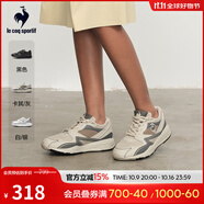 樂(lè)卡克（Le coq sportif）法國(guó)公雞2025年新品男女同款運(yùn)動(dòng)復(fù)古跑鞋 卡其/灰 42