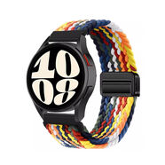 之宋適用于oppowatchx2表帶新款手表watch4pro磁吸3pro編織回環(huán)腕帶OP 七彩色不掉磁尼龍表帶WJ限 適用：OnePlusWatch2R