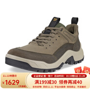 ECCO愛步男鞋 新款厚底緩震戶外登山徒步鞋 越野系列822344 綠色-55894 44