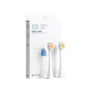 Oracleen小白超聲波智能電動牙刷全自動感應充電式細軟毛 03萬根軟毛替換刷頭白色