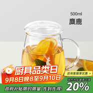 物生物（RELEA）茶杯女士茶水分離杯玻璃杯辦公泡茶杯子耐高溫花茶杯教師節(jié)禮物