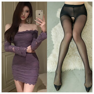 暴妃大碼修身裙子長(cháng)袖連衣裙性感蕾絲一字肩感微胖包臀裙女 紫色連衣裙+黑色開(kāi)檔襪 L 【120-135斤】