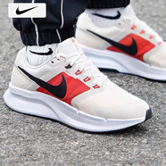 耐克（NIKE）男鞋跑步鞋 25秋季新款運動(dòng)鞋耐磨登山休閑鞋子男網(wǎng)面透氣慢跑鞋【飛線(xiàn)技術(shù)】白黑-紅43 (275mm)