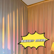 惠直播間背景布遮丑隔斷簾免打孔安裝窗簾術(shù)貼紗簾褶皺背景布繡花 括號里的尺寸為褶皺后的尺寸