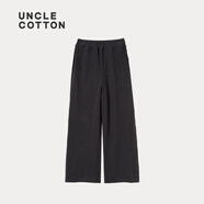 棉叔叔女童暖膚絨垂感直筒褲保暖加絨秋冬新品休閑褲男童 碳灰 160 160