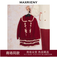 MAXRIENY【商場同款】安可拉紅蓬蓬蛋糕女童短裙25冬款童裝半裙 深紅 S