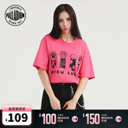 PALLADIUM帕拉丁上衣時(shí)尚休閑可愛(ài)圖案男款短袖T恤1012375 玫瑰粉色 M
